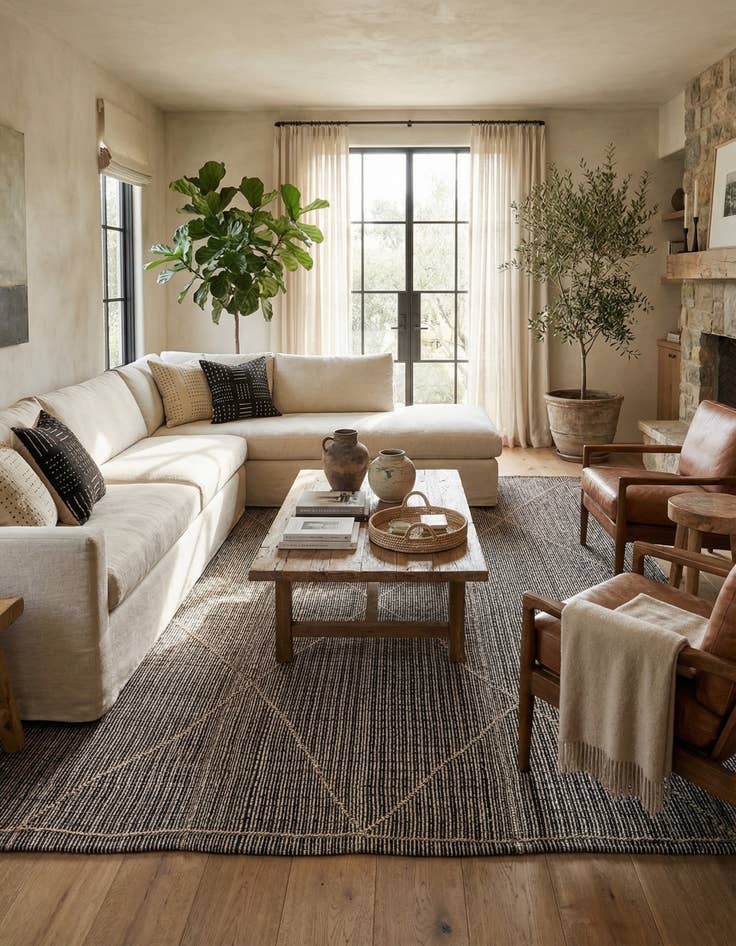 Detail image of 8' 9 x 11' 10  Hand Knotted Darya Wool Rug