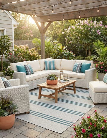 6' x 9' Easy-Clean Jill Zarin Anguilla Indoor / Outdoor Rug