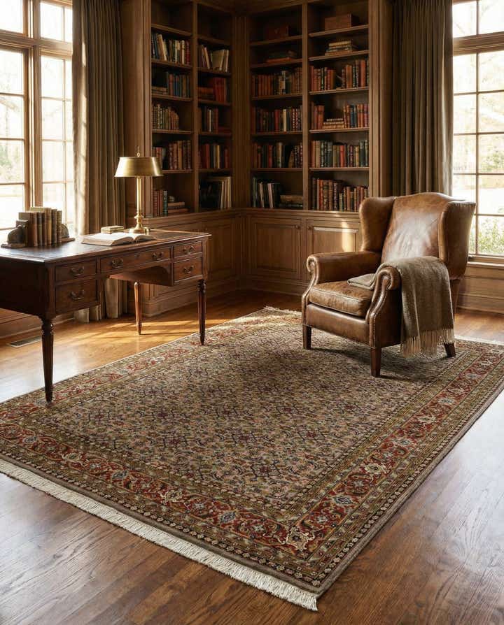 6' 5 x 9' 10 Hand Knotted Farahan Wool Rug