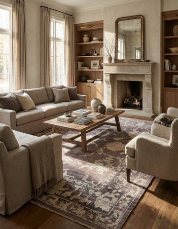 9' 5 x 11' 8 Hand Knotted Oushak Wool Rug