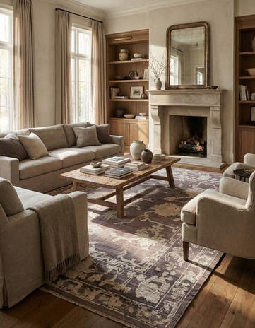 9' 5 x 11' 8 Hand Knotted Oushak Wool Rug