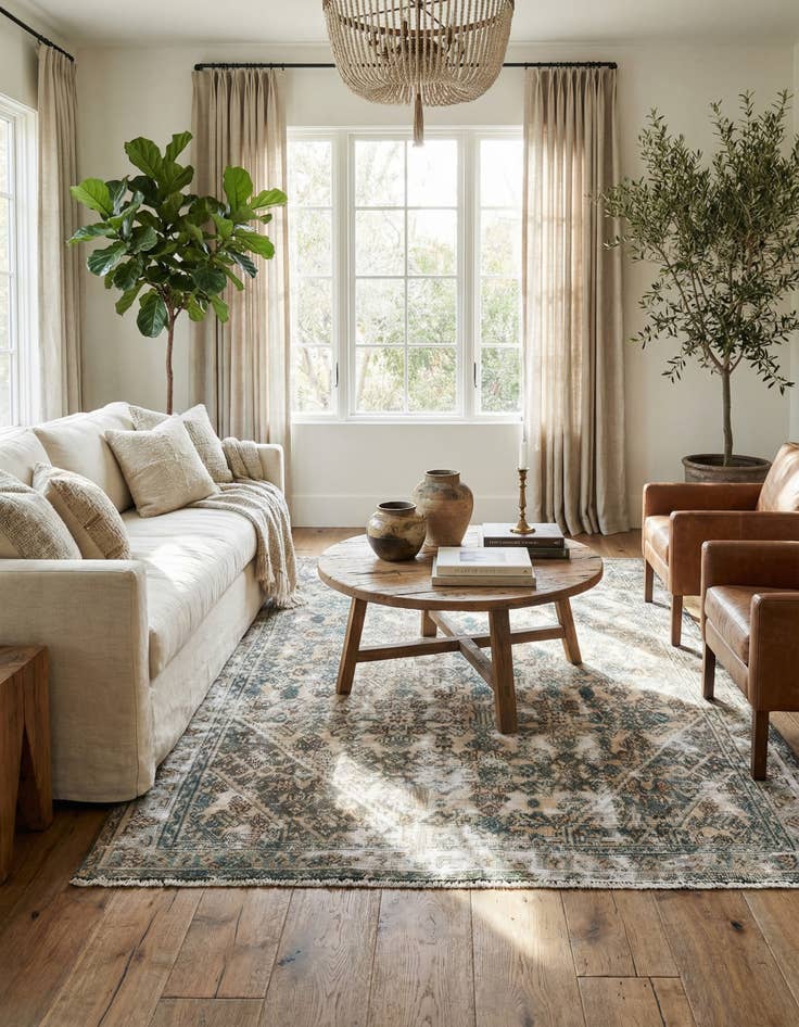 Detail image of 5' 8 x 8' 3  Hand Knotted Ultra Vintage Persian Wool Rug