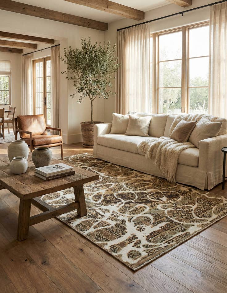 Detail image of 3' 5 x 6' 9  Hand Knotted Ultra Vintage Persian Wool Runner Rug