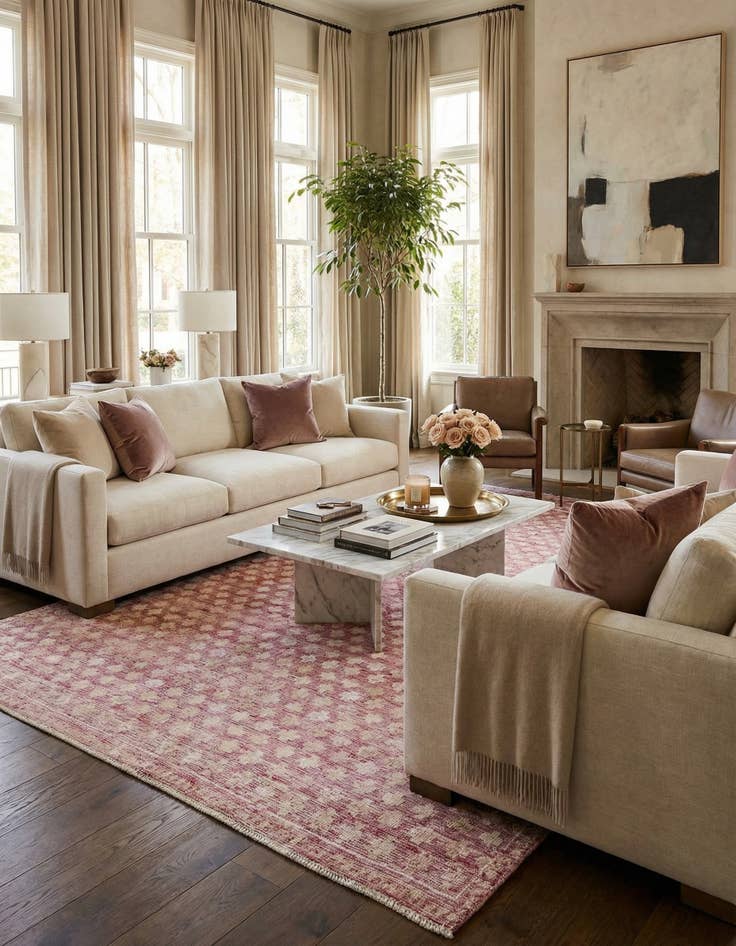 Detail image of 8' 10 x 12' Hand Knotted Darya Wool Rug