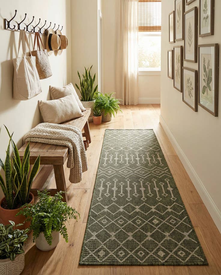 Detail image of 2' x 5' Easy-Clean Lattice Indoor / Outdoor Runner Rug
