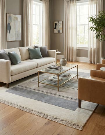 4' 11 x 6' 8 Hand Knotted Darya Wool Rug