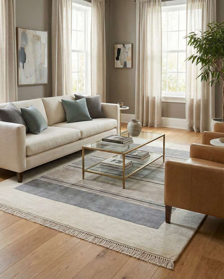 4' 11 x 6' 8 Hand Knotted Darya Wool Rug