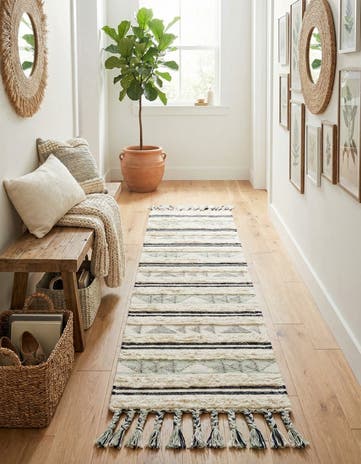 2' 2 x 8' 2 Hand Woven Arizona Wool Runner Rug