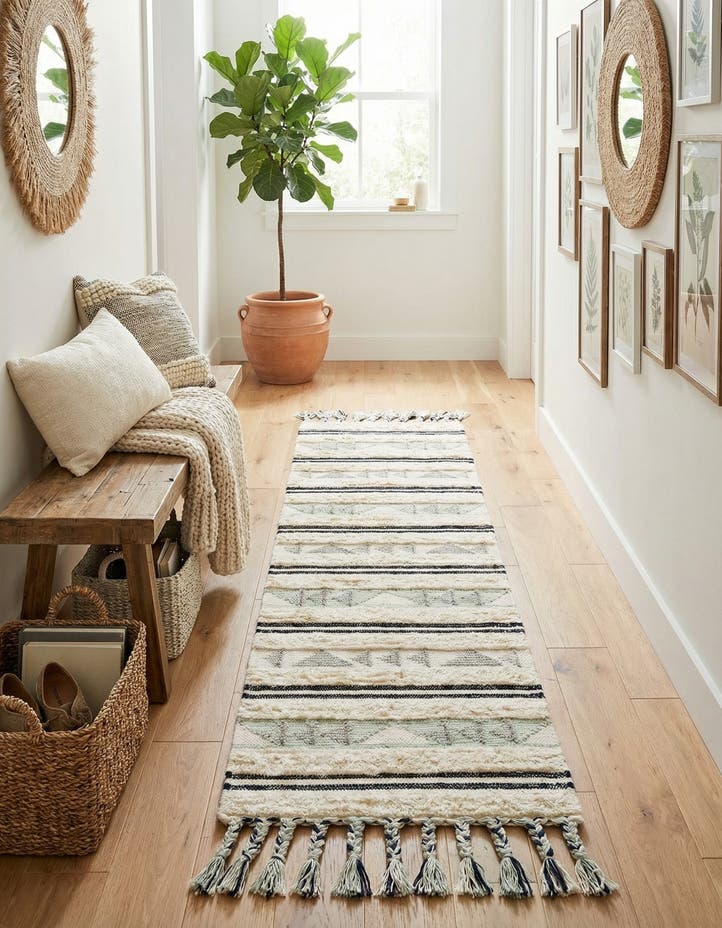 2' 2 x 8' 2 Hand Woven Arizona Wool Runner Rug