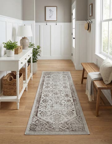Cream Oxford Runner Rug