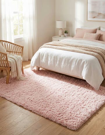 Pink Lace Infinity Shag Rug
