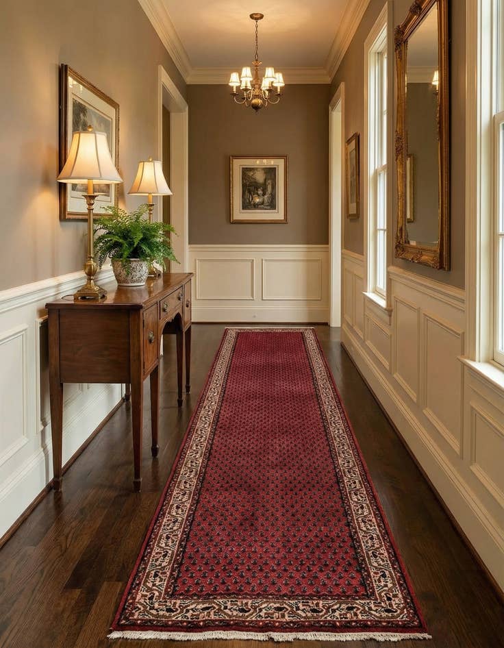 Detail image of 3' 1 x 12' 11 Mir Runner Rug