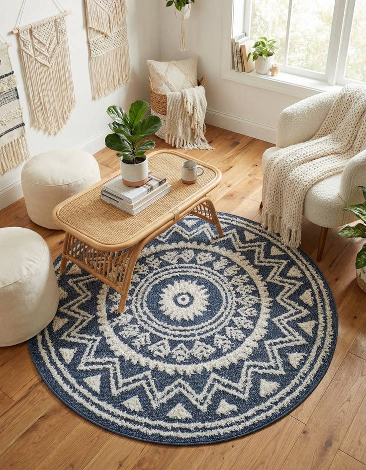 Detail image of 5' 3 x 5' 3 Boho Round Rug