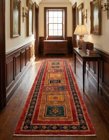 2' 11 x 9' 8 Kashkuli Runner Rug