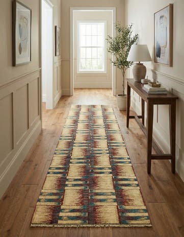 2' 9 x 9' 6 Hand Knotted Modern Ziegler Runner Rug