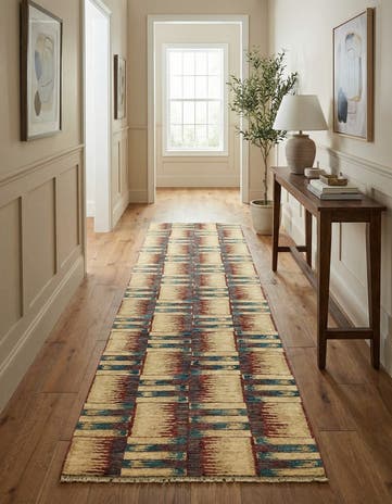 2' 9 x 9' 6 Hand Knotted Modern Ziegler Runner Rug