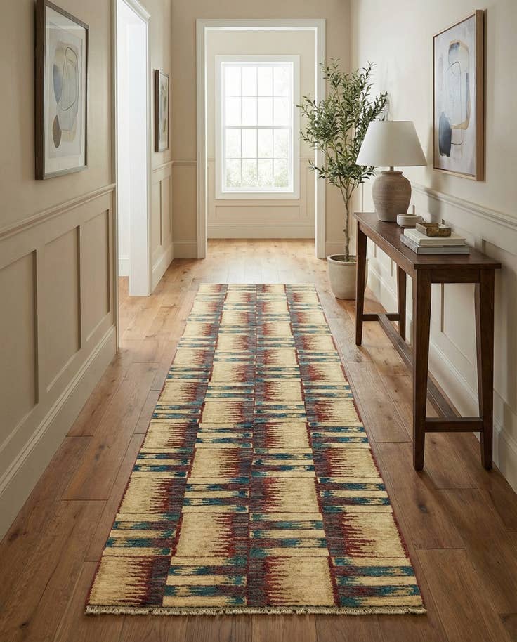 Detail image of 2' 9 x 9' 6 Hand Knotted Modern Ziegler Runner Rug