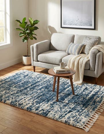 Blue Serenity Shag Rug