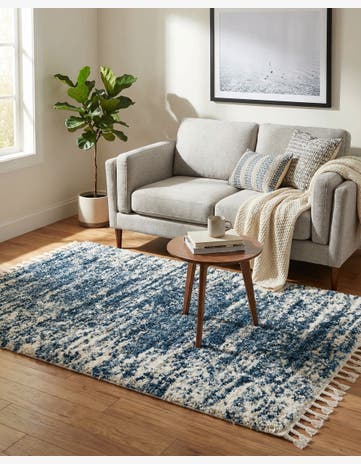 Blue Serenity Shag Rug