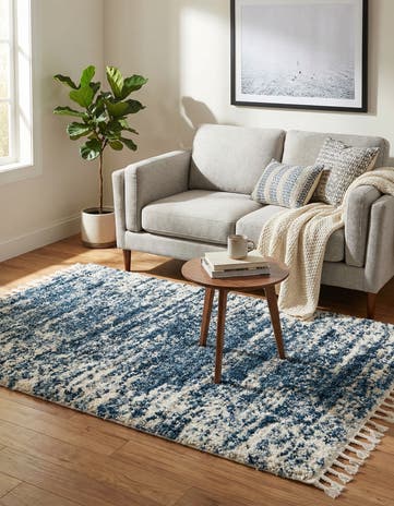 Blue Serenity Shag Rug