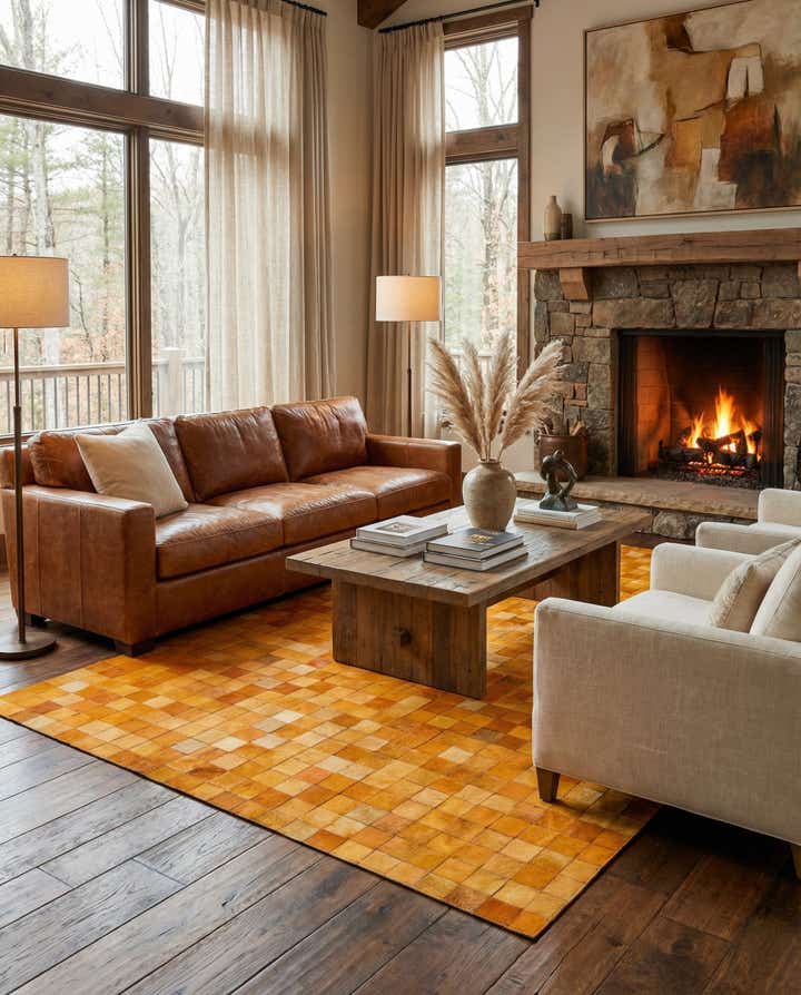 5' 3 x 8' 2 Cowhide Stocks Rug