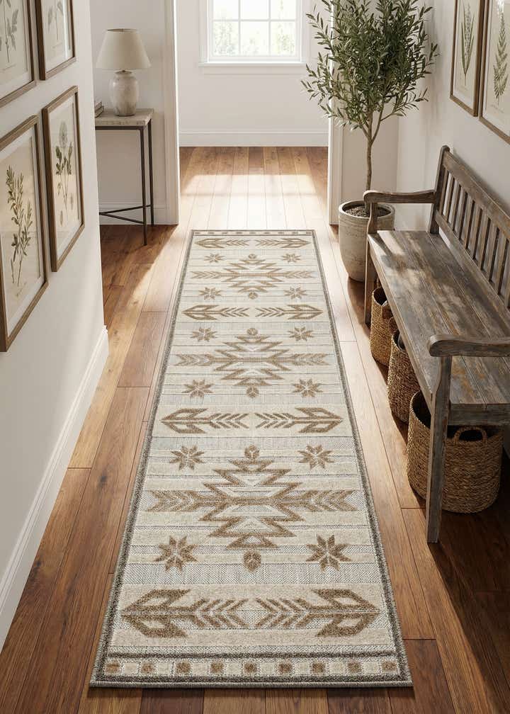 2' x 8' Easy-Clean Modern Indoor / Outdoor Runner Rug