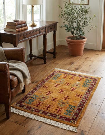 2' 8 x 3' 6 Hand Knotted Ziegler Wool Rug