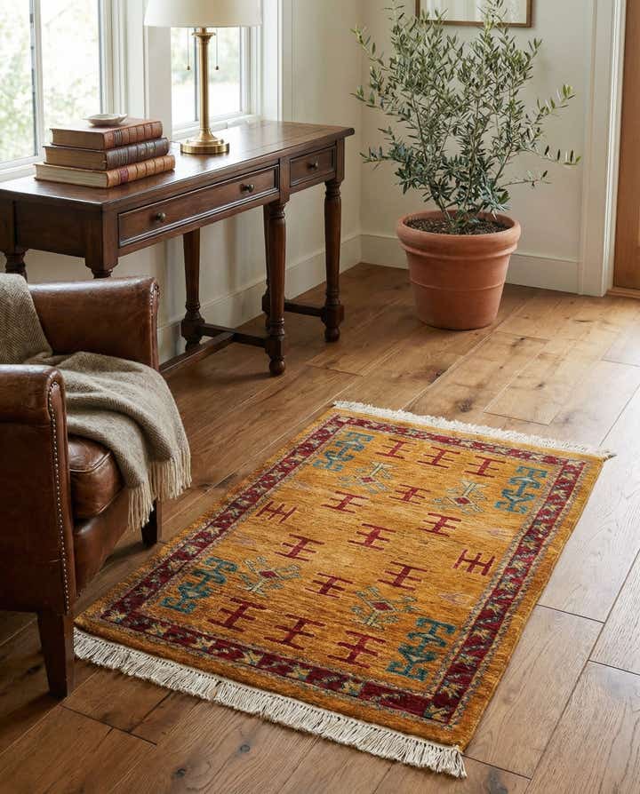 2' 8 x 3' 6 Hand Knotted Ziegler Wool Rug