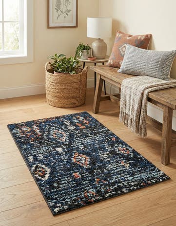 Navy Blue Morocco Rug