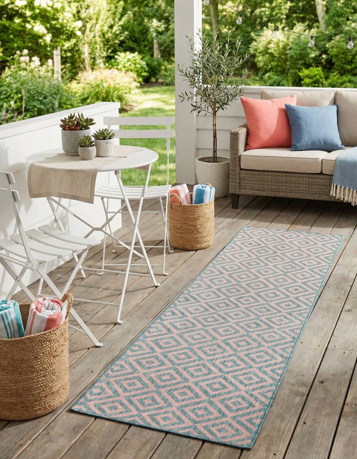 Detail image of 2' x 6'  Washable Jill Zarin Costa Rica Indoor / Outdoor Runner Rug