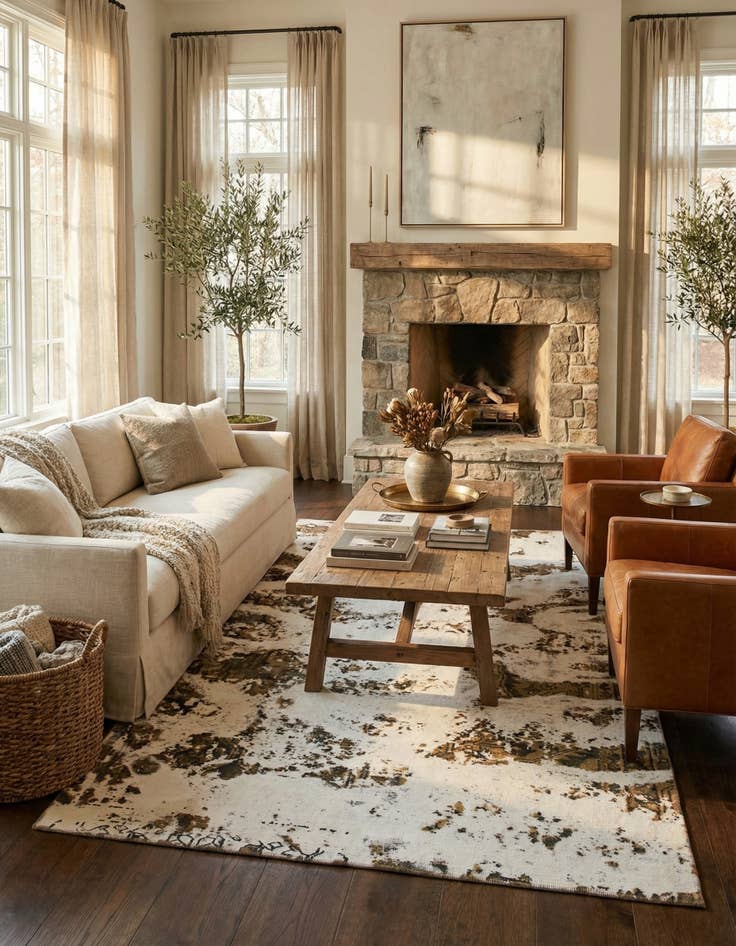 Detail image of 5' 6 x 9'  Hand Knotted Ultra Vintage Persian Wool Rug