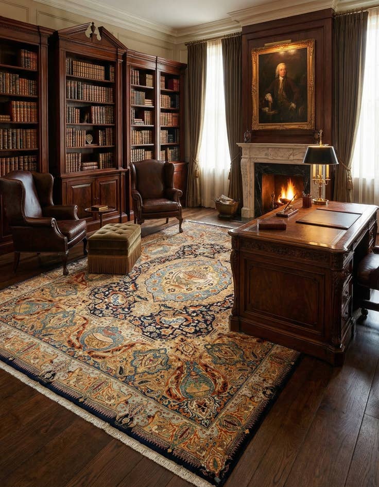 Detail image of 9' 10 x 12' 7 Kashmar Wool Rug