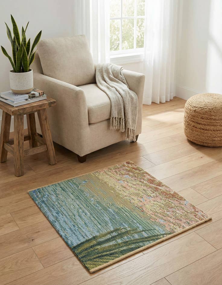 Detail image of  1' 4 x 1' 4  Washable Coastal Indoor / Outdoor Sample Rug