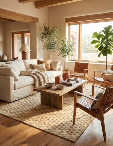 5' 4 x 7' 9 Hand Knotted Moroccan Wool Rug