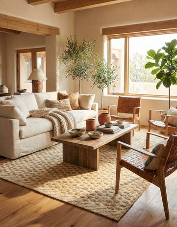 5' 4 x 7' 9 Hand Knotted Moroccan Wool Rug
