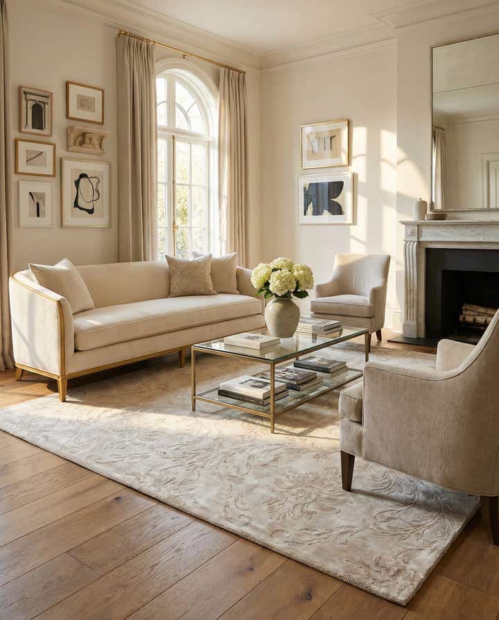 5' 7 x 7' 10 Hand Knotted Darya Wool Rug