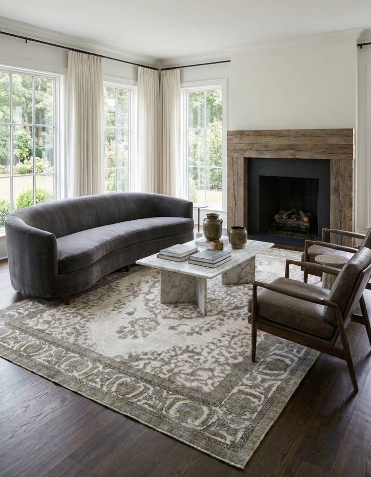 Detail image of 9' 8 x 12' 8  Hand Knotted Ultra Vintage Persian Wool Rug