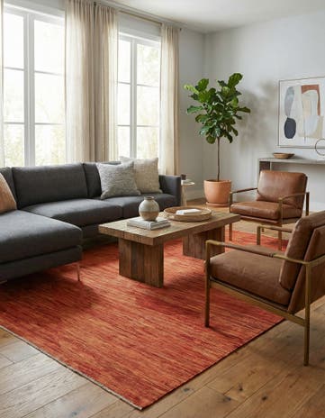 6' 8 x 9' 9 Hand Woven Kilim Modern Wool Rug