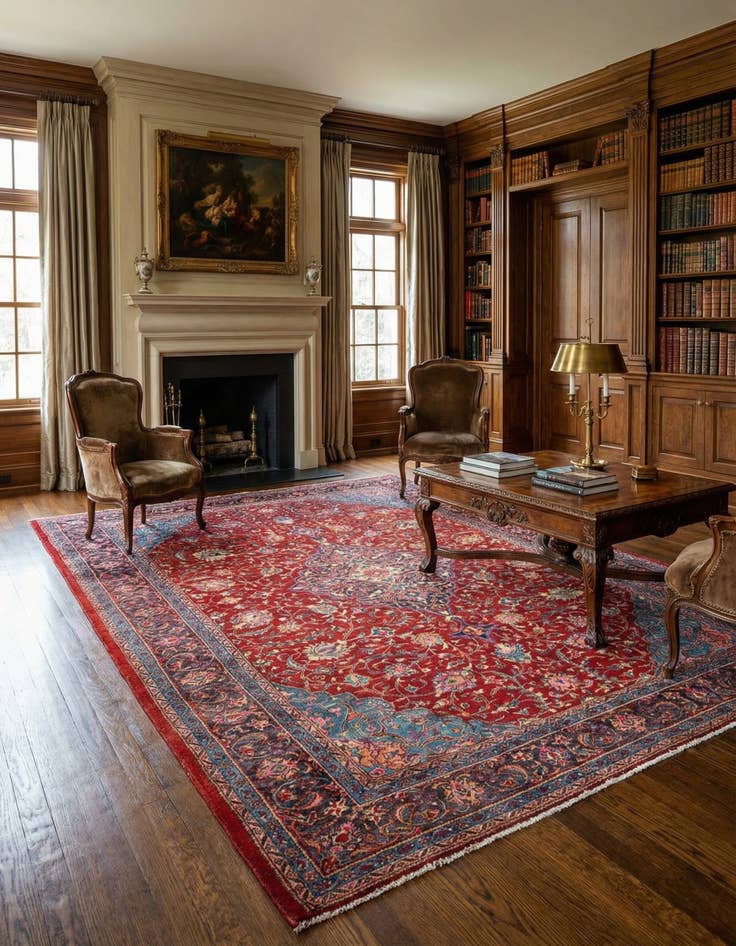 Detail image of 8' 4 x 11' 3 Farahan Wool Rug