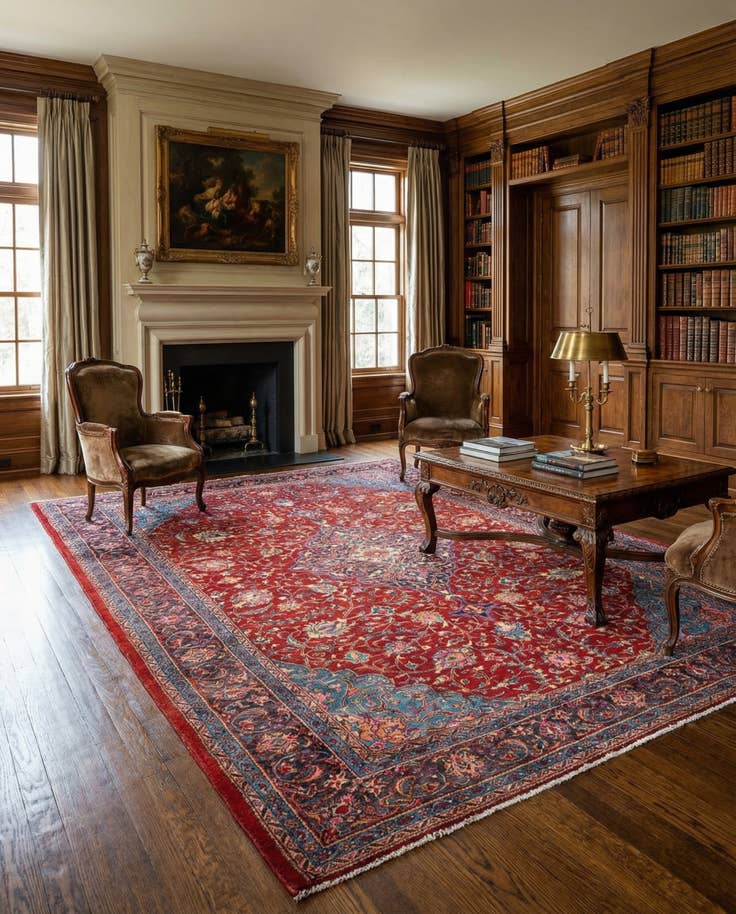 Detail image of 8' 4 x 11' 3 Farahan Wool Rug