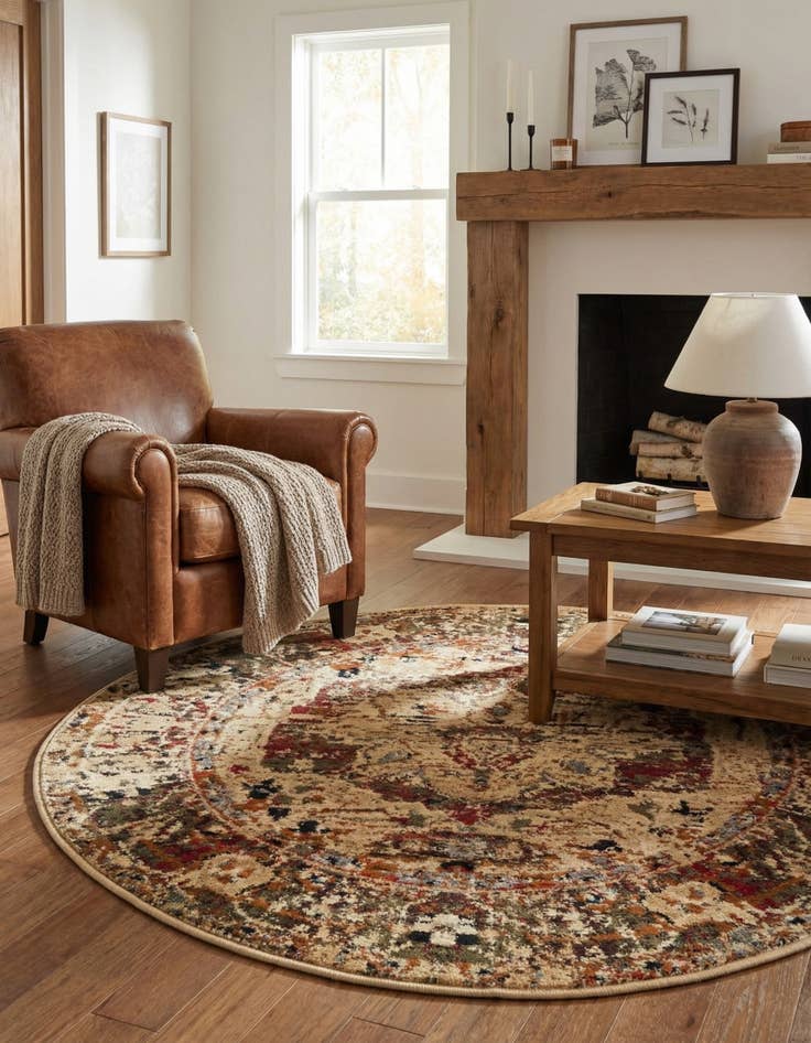 Detail image of 3' 3 x 3' 3 Saturn Round Rug