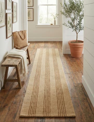 1' 4 x 8' Jill Zarin Striped Wool Runner Rug