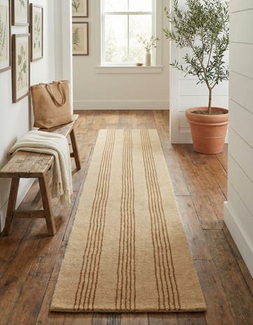1' 4 x 8' Jill Zarin Striped Wool Runner Rug