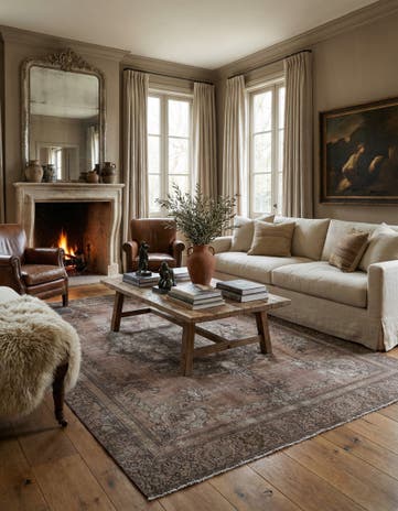 6' 9 x 10' 9 Vintage Wool Rug