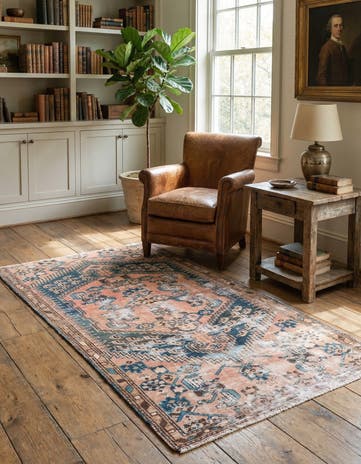 2' 9 x 5' 5 Hand Knotted Ultra Vintage Persian Wool Rug
