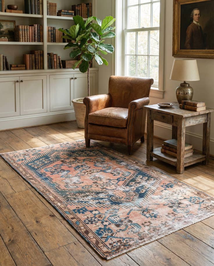 Detail image of 2' 9 x 5' 5 Hand Knotted Ultra Vintage Persian Wool Rug
