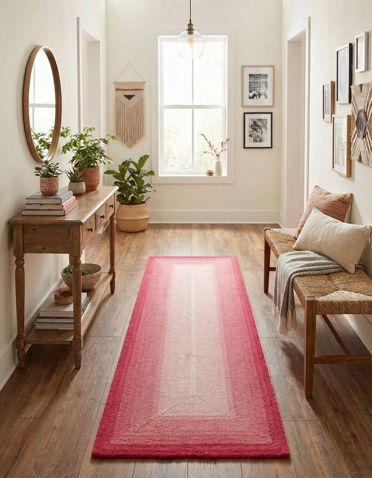 Detail image of  2' x 6' 1 Ombre Wool Runner Rug