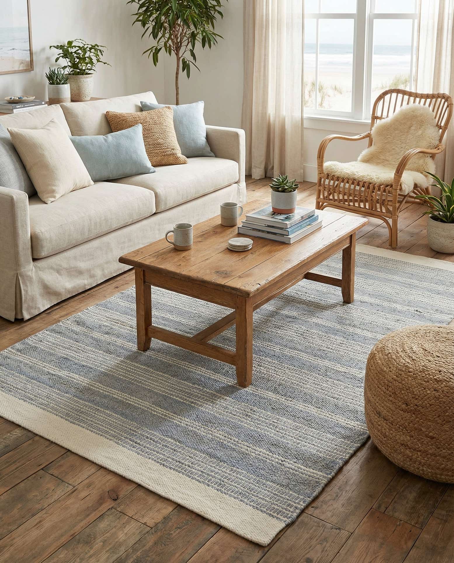 5' 1 x 8' Hand Woven Lariat Rug