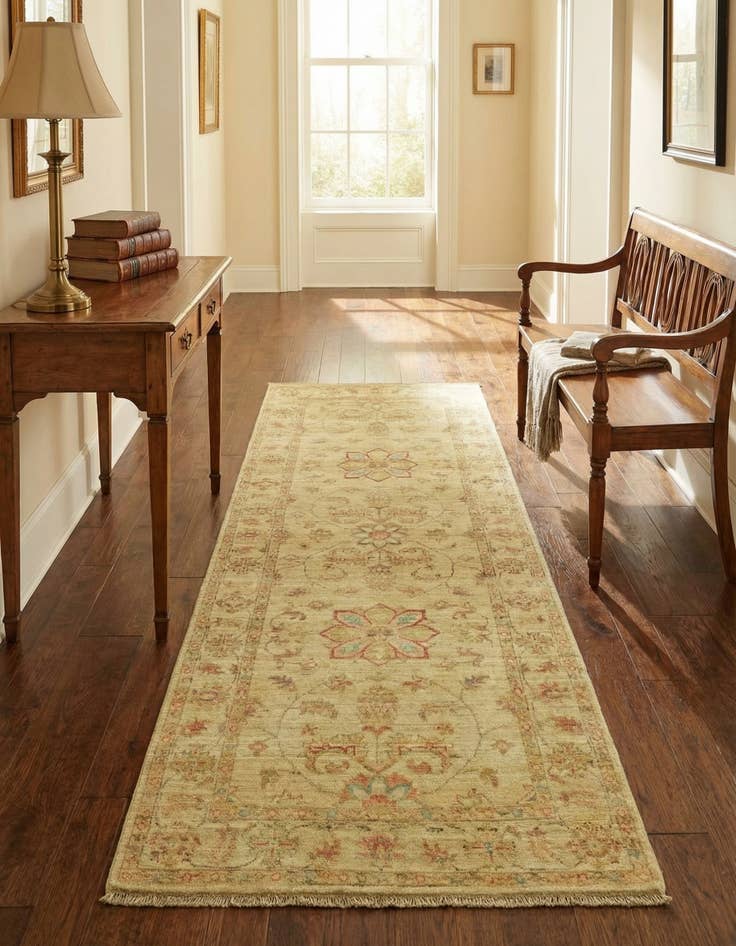 Detail image of 2' 6 x 6' 5  Hand Knotted Peshawar Ziegler Runner Rug