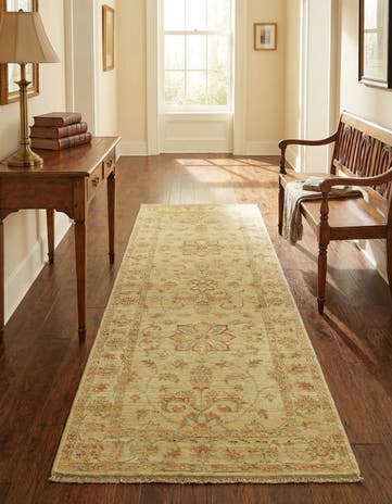2' 6 x 6' 5 Hand Knotted Peshawar Ziegler Runner Rug